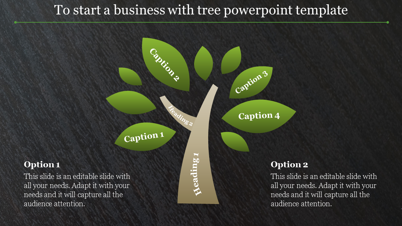 tree powerpoint template-To start a business with tree powerpoint template